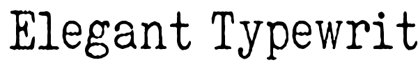 Elegant Typewriter font preview